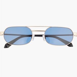 😎 Off-White Vaiden 55mm Oval Sunglasses | Blue Lens | ’90s-Inspired | NWT